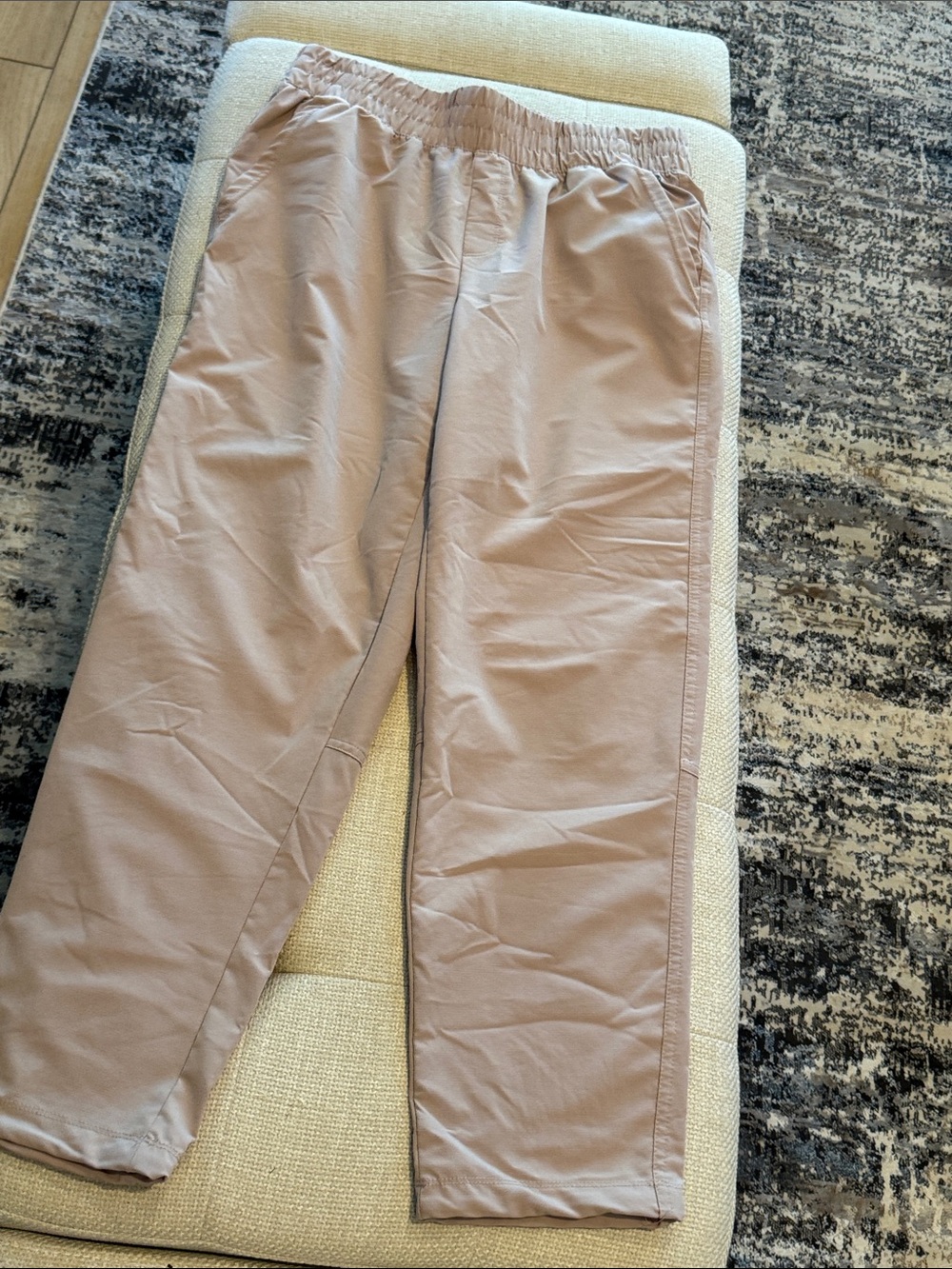 Apana Women's Elastic-Waist Joggers in Light Taupe